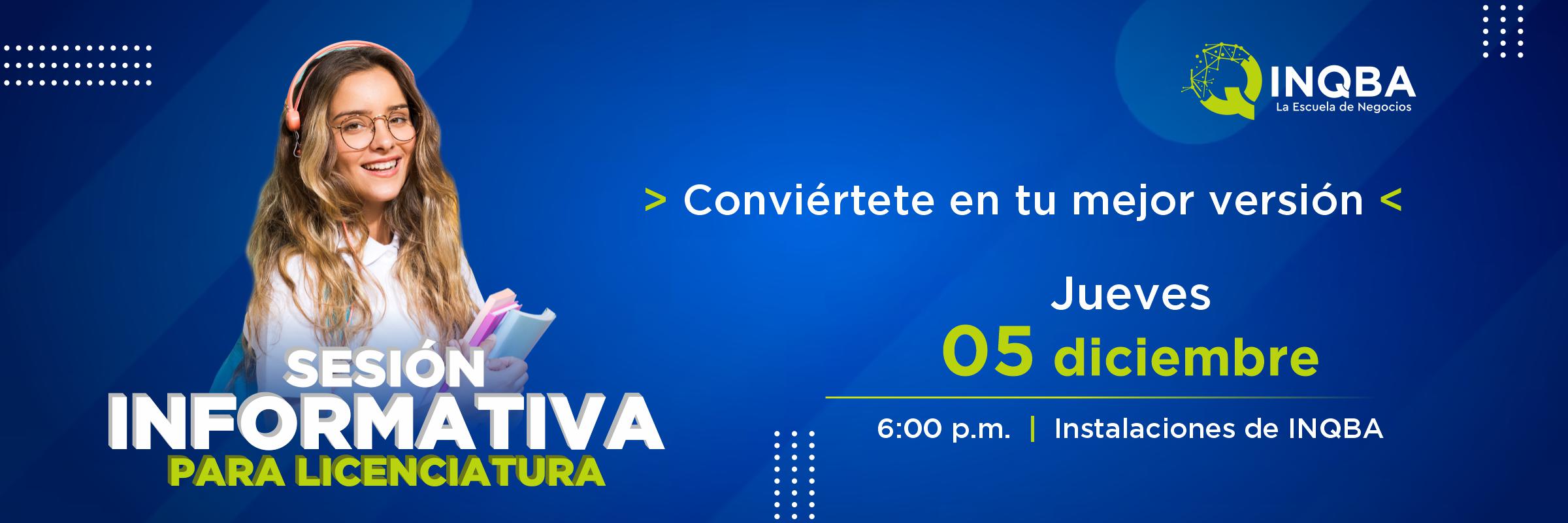 INQBA evento sesion informativa para licenciatura
